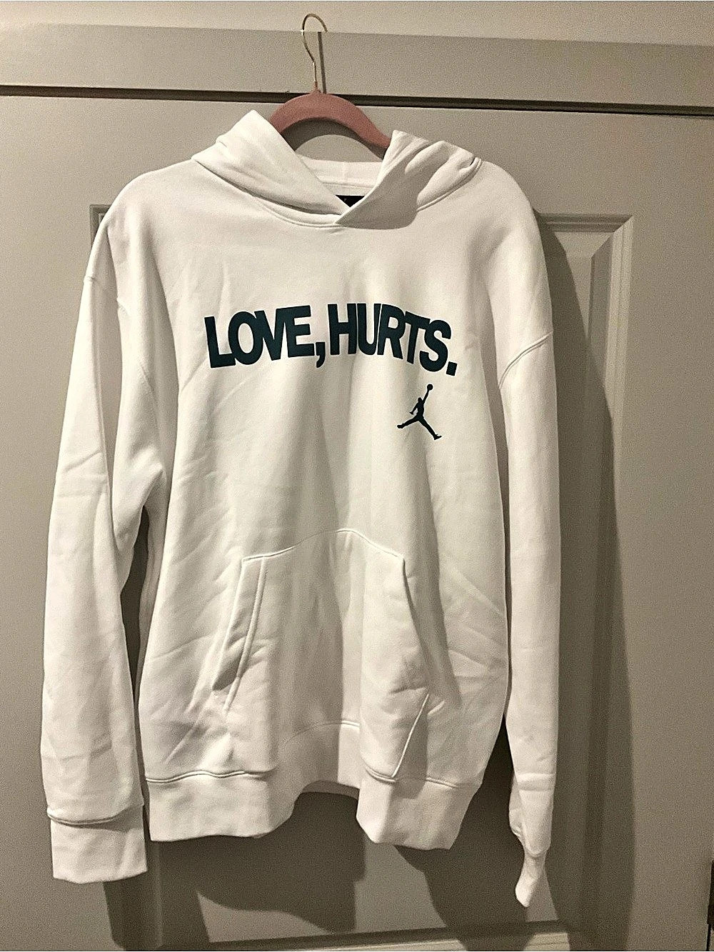Jordan Love Hurts Pullover Hoodie White Large